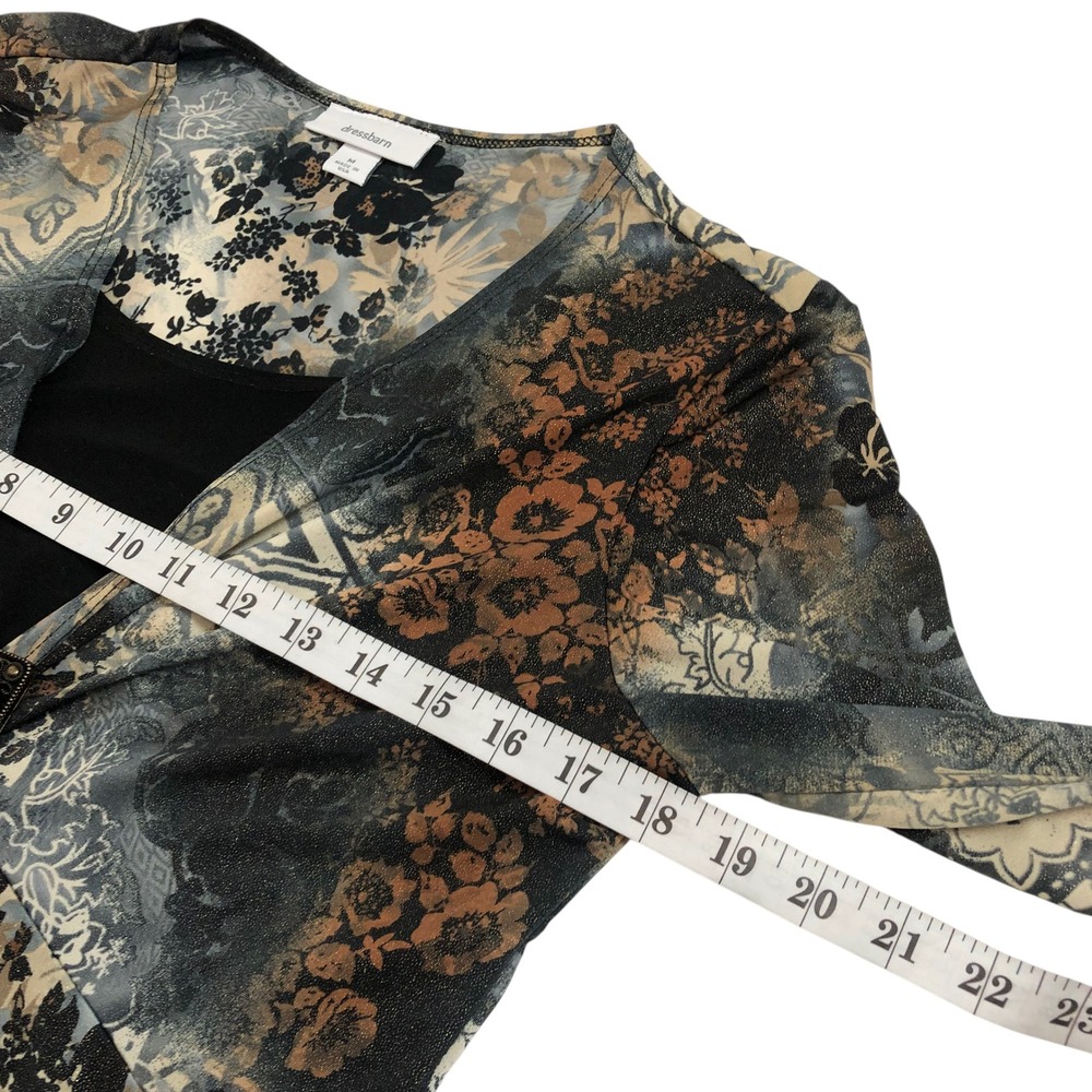 Dressbarn Floral V-Neck Buckle Top Shirt Medium Y2K Whimsigoth Fairy Grunge 90s - Picture 9 of 14